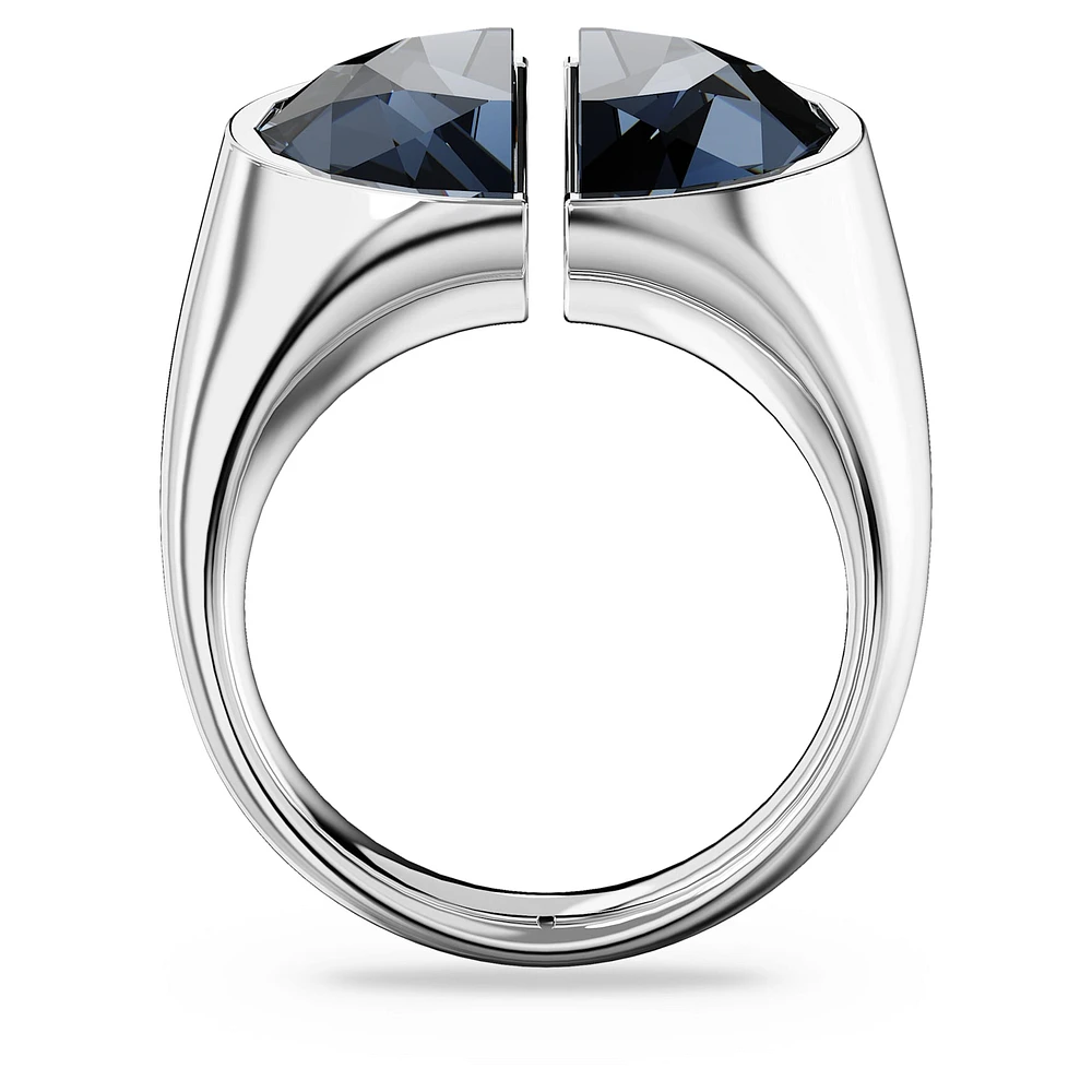 Lucent cocktail ring, Grey, Rhodium plated by SWAROVSKI