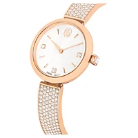 Illumina watch, Swiss Made, Metal bracelet, Rose gold tone, Rose gold-tone finish by SWAROVSKI