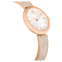 Illumina watch, Swiss Made, Metal bracelet, Rose gold tone, Rose gold-tone finish by SWAROVSKI