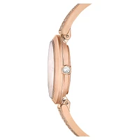 Illumina watch, Swiss Made, Metal bracelet, Rose gold tone, Rose gold-tone finish by SWAROVSKI