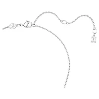 Constella necklace, Oval cut, Blue, Rhodium plated by SWAROVSKI