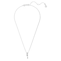 Dextera pendant, Mixed cuts, White, Rhodium plated by SWAROVSKI