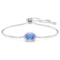 Constella bracelet, Oval cut, Blue, Rhodium plated by SWAROVSKI