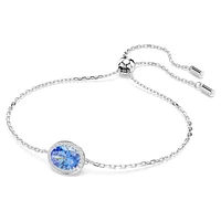 Constella bracelet, Oval cut, Blue, Rhodium plated by SWAROVSKI