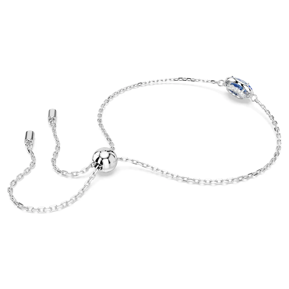 Constella bracelet, Oval cut, Blue, Rhodium plated by SWAROVSKI