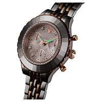 Octea Chrono watch, Swiss Made, Metal bracelet, Rose gold tone, Mixed metal finish by SWAROVSKI