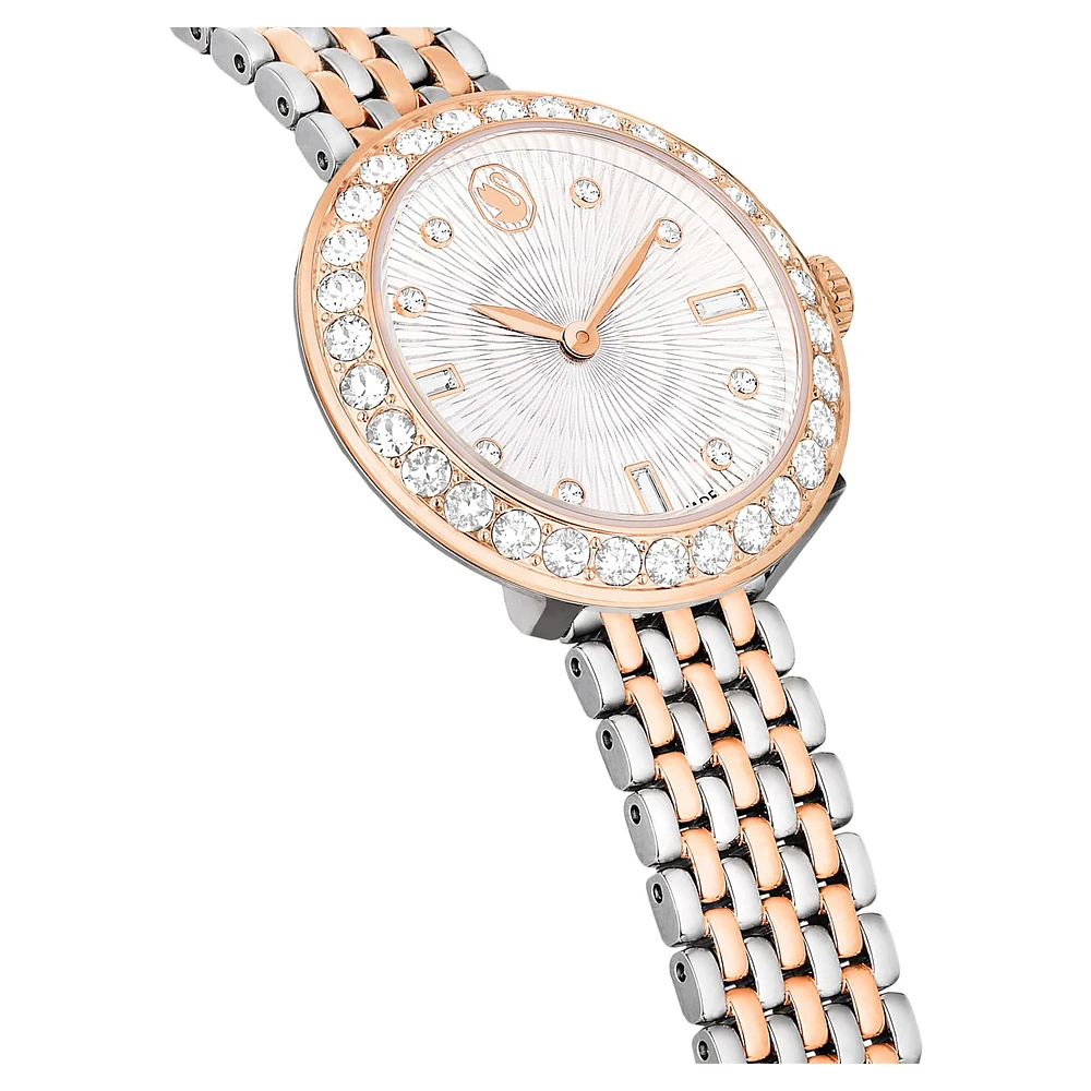 Certa watch, Swiss Made, Metal bracelet, Rose gold tone, Mixed metal finish by SWAROVSKI