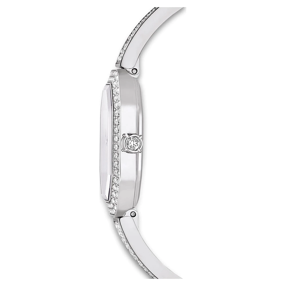 Dextera Bangle watch, Swiss Made, Metal bracelet, Silver Tone, Stainless steel by SWAROVSKI