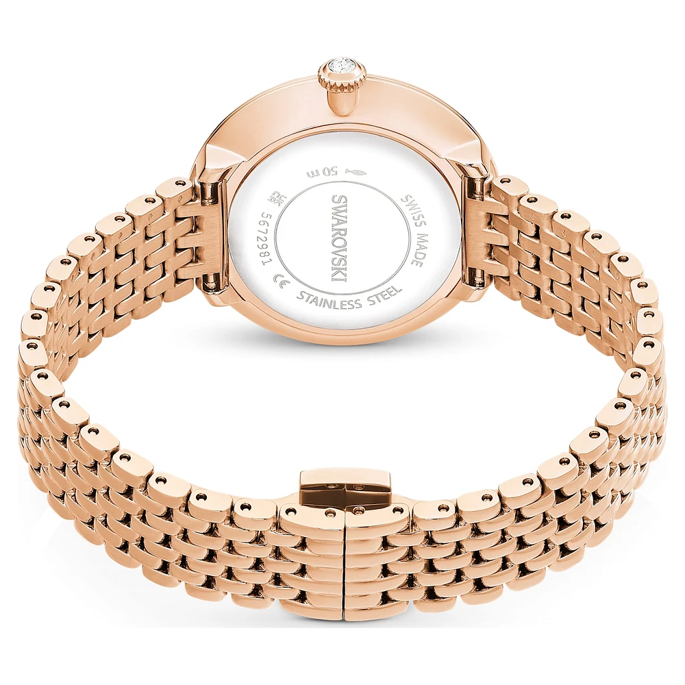 Certa watch, Swiss Made, Metal bracelet, Rose gold tone, Rose gold-tone finish by SWAROVSKI