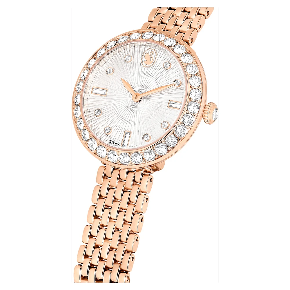 Certa watch, Swiss Made, Metal bracelet, Rose gold tone, Rose gold-tone finish by SWAROVSKI