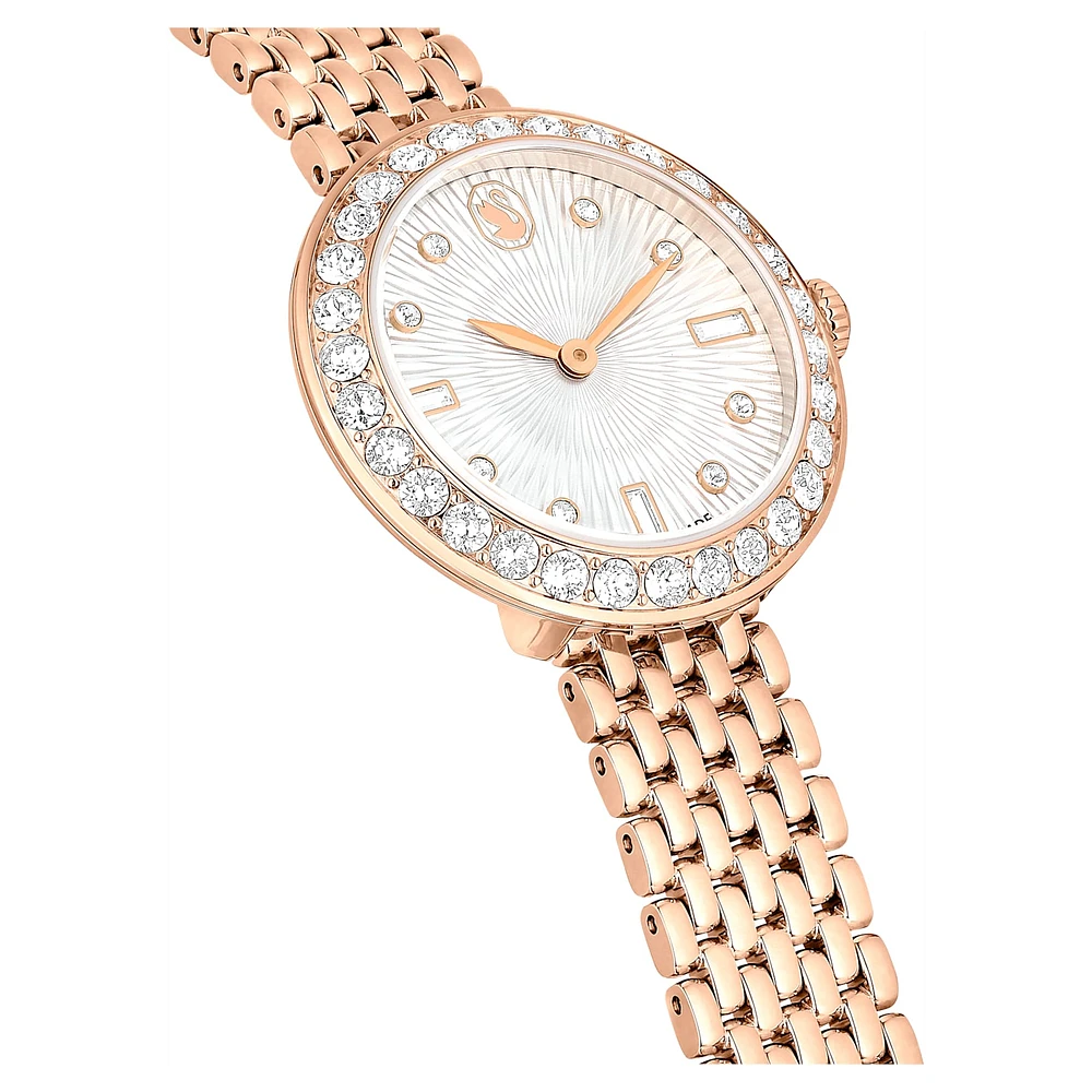 Certa watch, Swiss Made, Metal bracelet, Rose gold tone, Rose gold-tone finish by SWAROVSKI