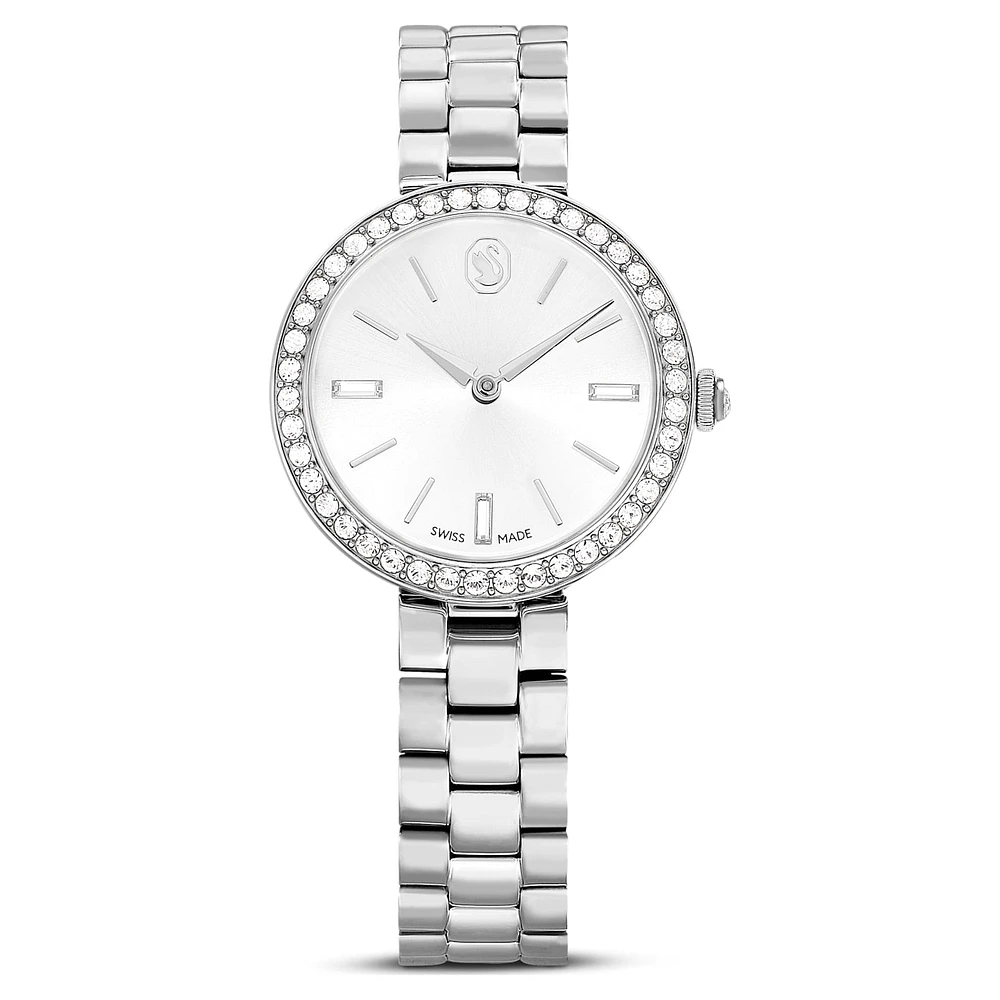 Certa watch, Swiss Made, Metal bracelet, Silver Tone, Stainless steel by SWAROVSKI