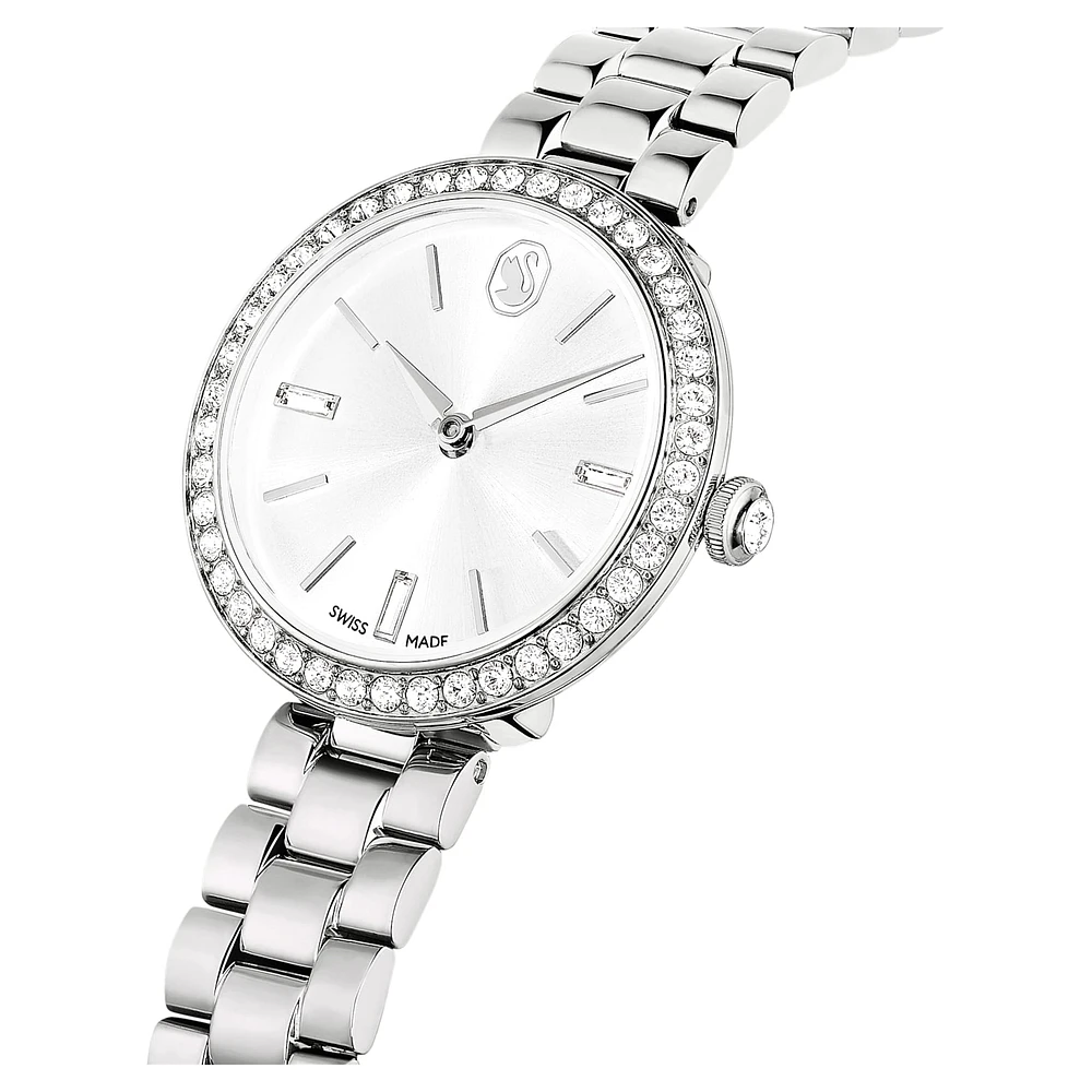 Certa watch, Swiss Made, Metal bracelet, Silver Tone, Stainless steel by SWAROVSKI
