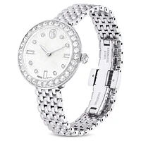 Matrix tennis 7-link watch, Swiss Made, Metal bracelet, Silver Tone, Stainless steel by SWAROVSKI