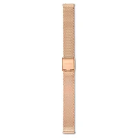 Watch strap, 13 mm (0.51") width, Metal, Rose gold tone, Rose gold-tone finish by SWAROVSKI