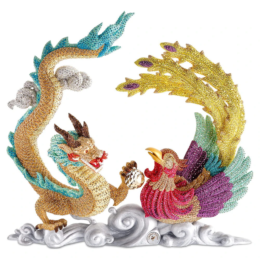 Crystal Myriad Dragon and Phoenix by SWAROVSKI