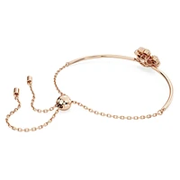 Idyllia bracelet, Clover, White, Rose gold-tone plated by SWAROVSKI