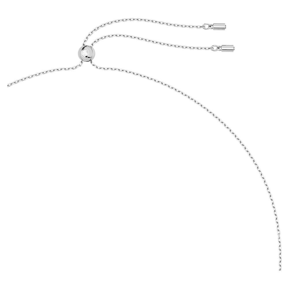 Luna pendant, Moon, White, Rhodium plated by SWAROVSKI