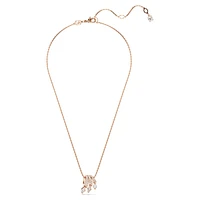 Dragon & Phoenix pendant, Dragon’s claw, White, Rose gold-tone plated by SWAROVSKI