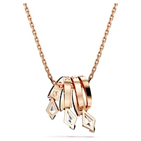 Dragon & Phoenix pendant, Dragon’s claw, White, Rose gold-tone plated by SWAROVSKI