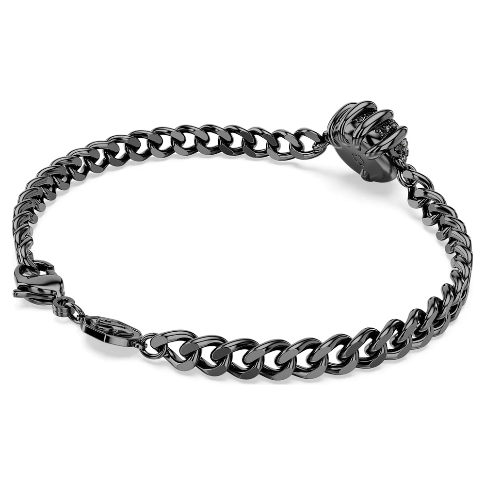 Dragon & Phoenix bracelet, Dragon’s claw, Black, Ruthenium plated by SWAROVSKI