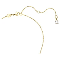 Matrix pendant, Rectangular cut, Green, Gold-tone plated by SWAROVSKI