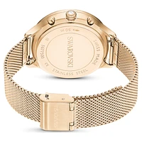 Nova Chrono watch, Swiss Made, Metal bracelet, Gold tone