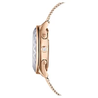 Nova chrono watch, Swiss Made, Metal bracelet, Rose gold tone, Rose gold-tone finish by SWAROVSKI