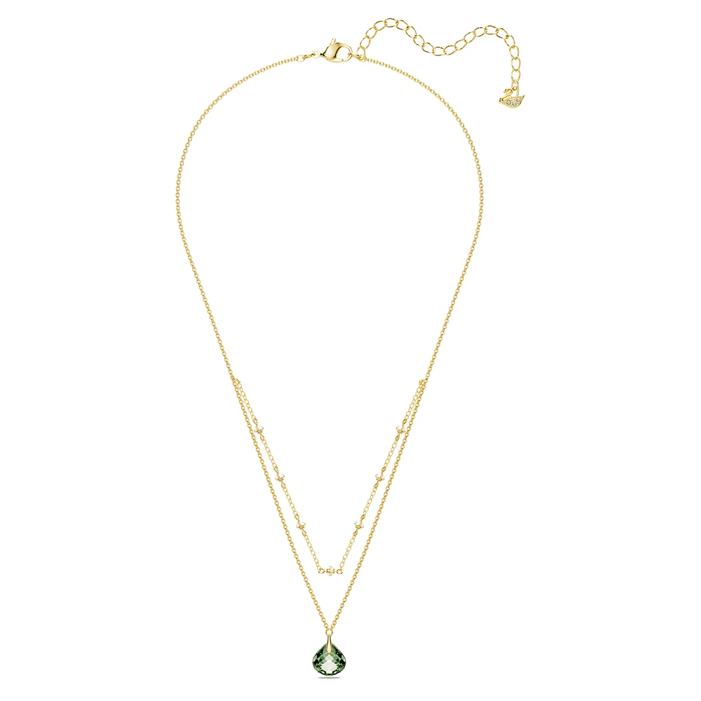 Tessa pendant, Green, Gold-tone plated by SWAROVSKI
