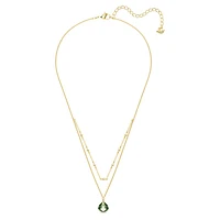 Tessa pendant, Green, Gold-tone plated by SWAROVSKI