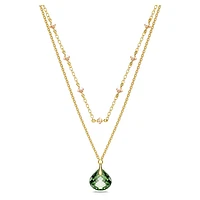 Tessa pendant, Green, Gold-tone plated by SWAROVSKI