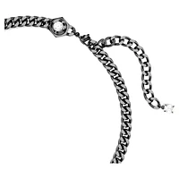 Numina necklace, Round cut, White, Ruthenium plated by SWAROVSKI