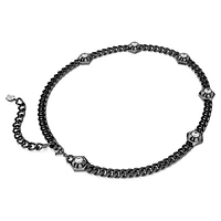 Numina necklace, Round cut, White, Ruthenium plated by SWAROVSKI