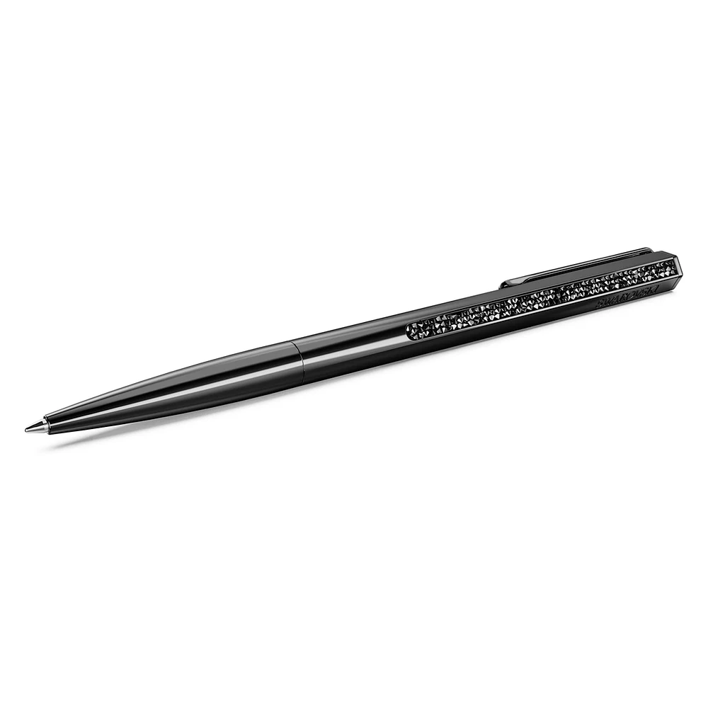 Crystal Shimmer ballpoint pen, Black, Black lacquered by SWAROVSKI