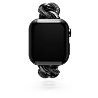 Sparkling chain strap, For Apple Watch® 40 mm & 41mm, Black, Black finish by SWAROVSKI