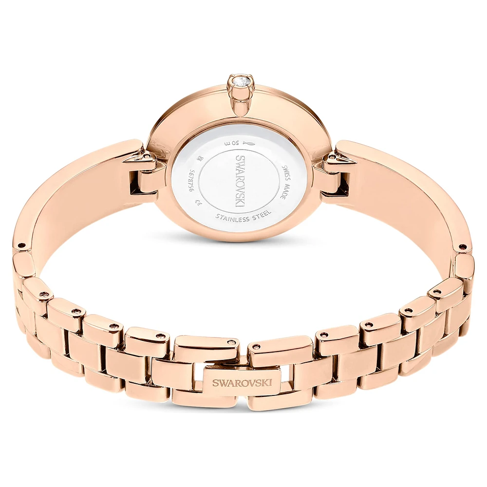 Illumina watch, Swiss Made, Crystal bracelet, Pink, Rose gold-tone finish by SWAROVSKI