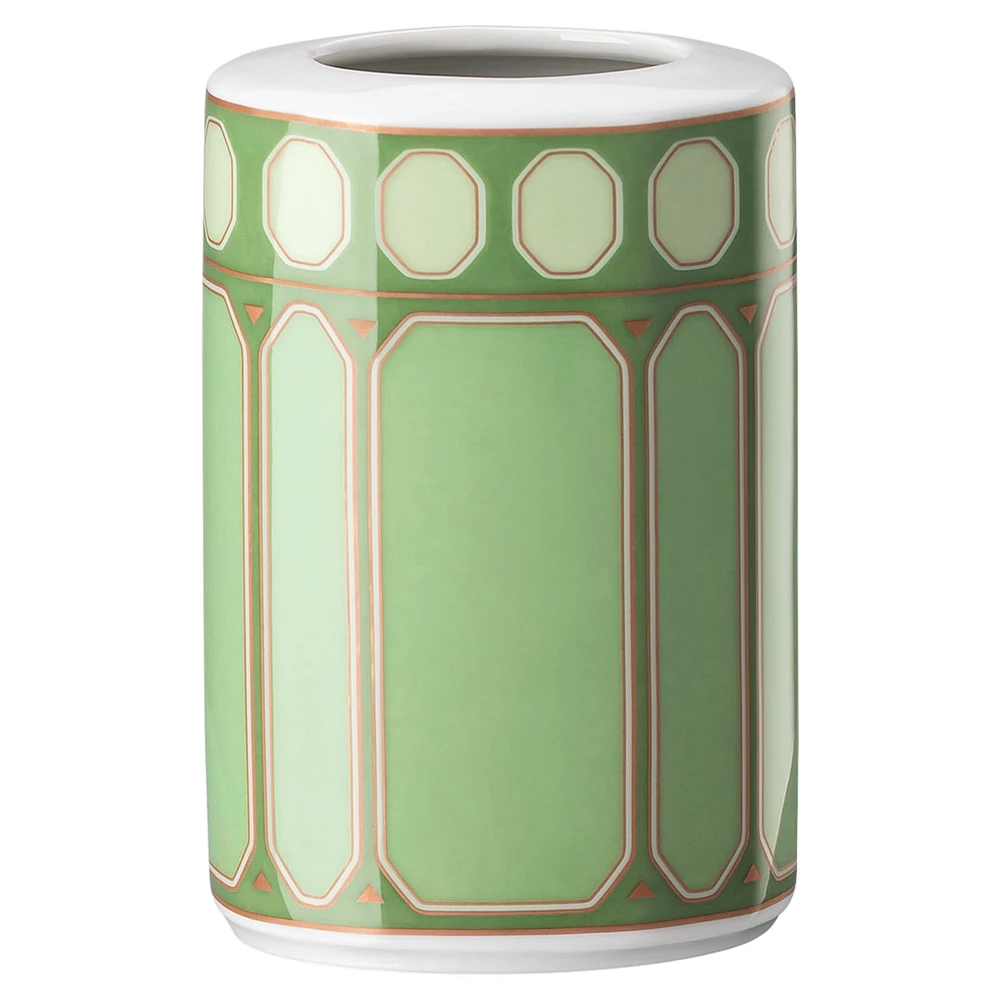 Signum vase, Porcelain, Small, Green by SWAROVSKI