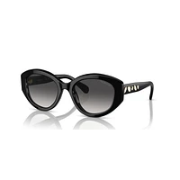 Sunglasses, Cat-Eye shape, SK6005, Black by SWAROVSKI