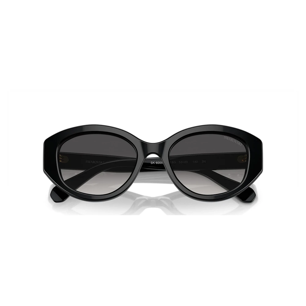 Sunglasses, Cat-Eye shape, SK6005, Black by SWAROVSKI