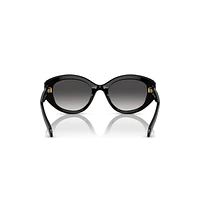 Sunglasses, Cat-Eye shape, SK6005, Black by SWAROVSKI