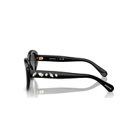 Sunglasses, Cat-Eye shape, SK6005, Black by SWAROVSKI