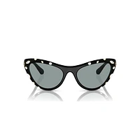 Sunglasses, Cat-Eye shape, SK6007, Black by SWAROVSKI