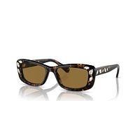 Sunglasses, Rectangular shape, SK6008, Brown by SWAROVSKI