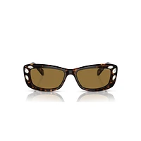 Sunglasses, Rectangular shape, SK6008, Brown by SWAROVSKI