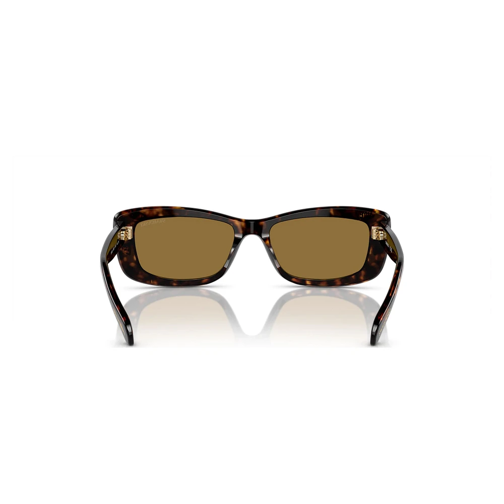 Sunglasses, Rectangular shape, SK6008, Brown by SWAROVSKI