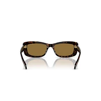 Sunglasses, Rectangular shape, SK6008, Brown by SWAROVSKI