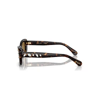 Sunglasses, Rectangular shape, SK6008, Brown by SWAROVSKI