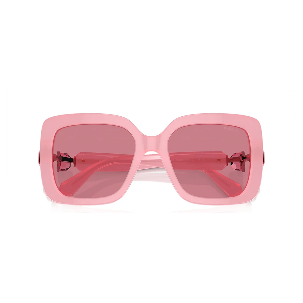 Sunglasses, Oversized, Square shape, SK0061, Pink by SWAROVSKI