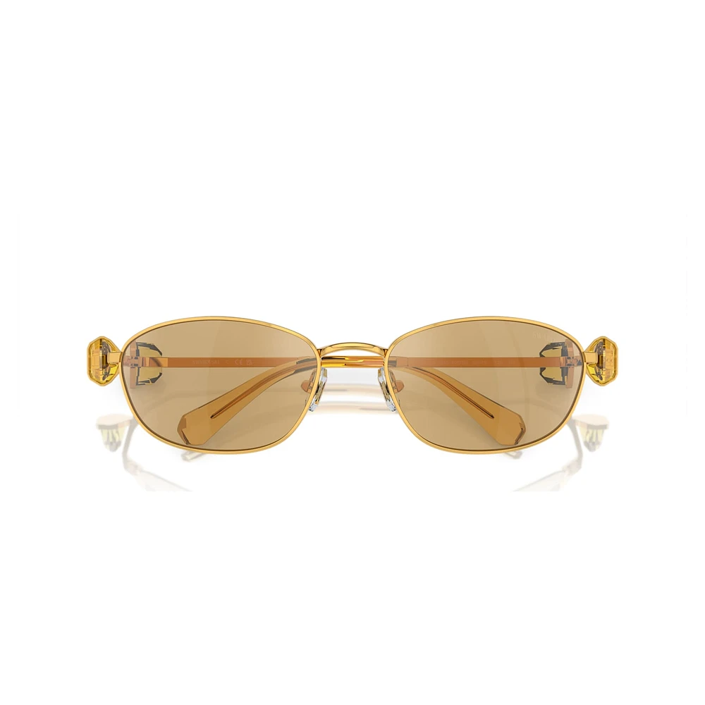 Sunglasses, Oval shape, SK7010, Yellow by SWAROVSKI