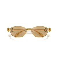 Sunglasses, Oval shape, SK7010, Yellow by SWAROVSKI